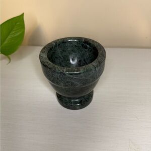 Vintage Stone Mortar (No Pestle) | Heavy Green Marble or Granite Apothecary Bowl